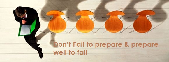 Don’t Fail to prepare & prepare well to fail